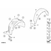 BMW CoverWheel ArchLeft Additional Cooler - Genuine BMW 51713420416