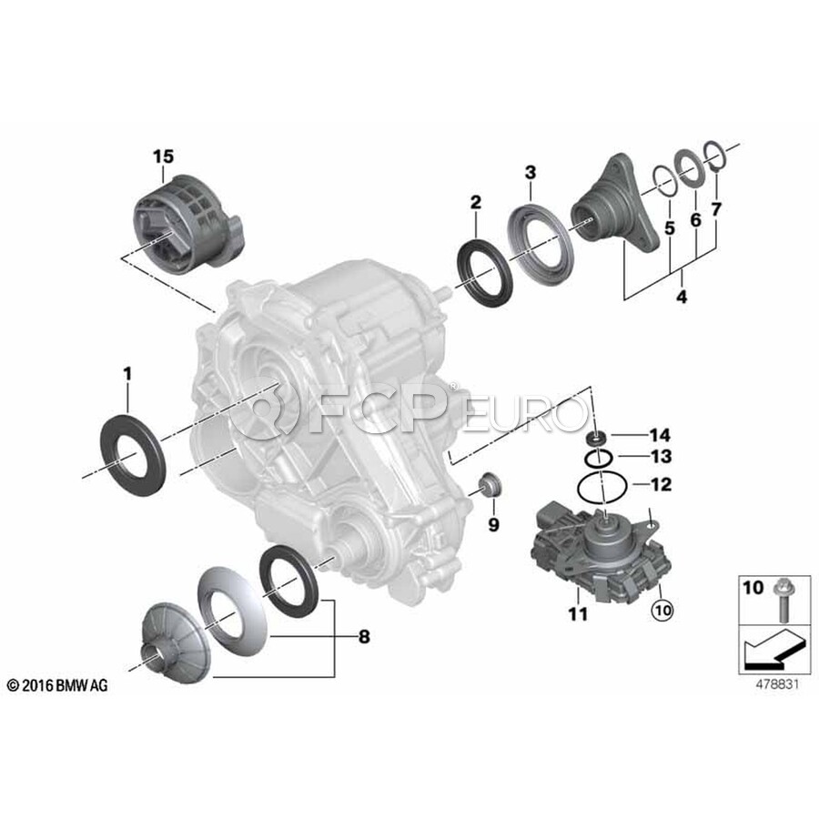 BMW Transfer Case Actuator - Genuine BMW 27608747765 | FCP Euro
