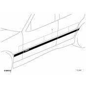 BMW M Technic Door Molding Set (E36) - Genuine BMW 51132267003