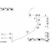 BMW Pipe With Protective Hose (M10-M10) - Genuine BMW 34326775131