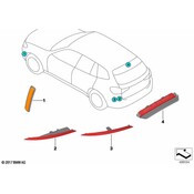 BMW Center High Mount Stop Light - Genuine BMW 63257423388