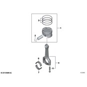 BMW Engine Piston Ring - Genuine BMW 11259847276