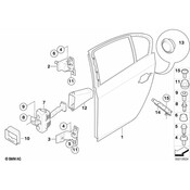 BMW Hinge Rear Door Upper Left - Genuine BMW 41527201303
