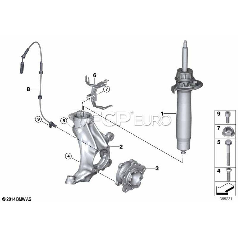 BMW Camber Correction Steering Knuckle - Genuine BMW 31217853638 | FCP Euro