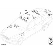 BMW Interior Reading Light Rear Right - Genuine BMW 63316962008