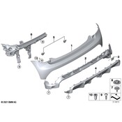 Mini Bumper Cover Support Rail - Genuine Mini 51119450688