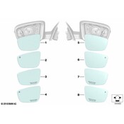 BMW Door Mirror Glass - Genuine BMW 51167955147