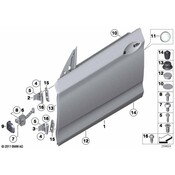 BMW Left Upper Front Door Hinge - Genuine BMW 41007228155