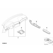 BMW Armrest Aluminium Rear Right (Grey Cube Silb) - Genuine BMW 51437896102