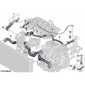 BMW Radiator Coolant Hose - Genuine BMW 17128658491