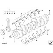 BMW Engine Crankshaft Thrust Washer - Genuine BMW 11217522988