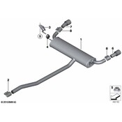 Mini Cooper Exhaust Tail Pipe - Genuine Mini 18309806429