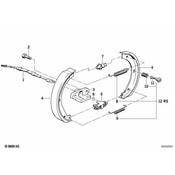 BMW Parking Brake Cable - Genuine BMW 34411158672