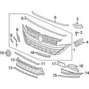 Volkswagen Grille - Genuine VW 3G8853665D9B9