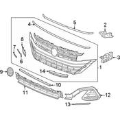 Volkswagen Grille - Genuine VW 3G8853677D041