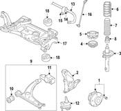 VW Strut Assembly - Genuine VW 3QF413031R