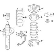 VW Strut Assembly - Genuine VW 5Q0413031KH