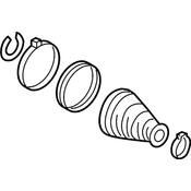 Audi VW CV Joint Boot Kit - Genuine Audi VW 760498201A