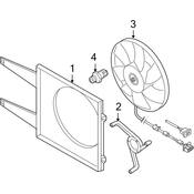 Volkswagen Engine Cooling Fan Shroud - Genuine VW 1C0121207G