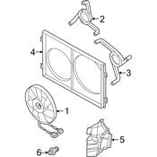VW Radiator Support Air Duct - Genuine VW 1C0121467L