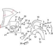 VW Fender Splash Shield - Genuine VW 1C0810971E