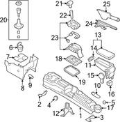 VW Console Mat - Genuine VW 1C0863328BB41