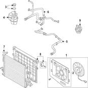 Audi VW Radiator Coolant Hose - Genuine Audi VW 1EA122101CF