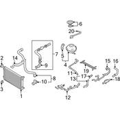 Audi VW Engine Coolant Pipe - Genuine VW Audi 1J0201894A