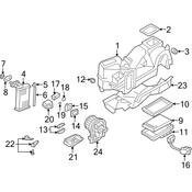 Volkswagen HVAC Unit Case - Genuine VW 1J1820007D