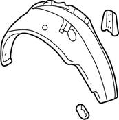 VW Quarter Panel Splash Shield - Genuine VW 1J5803424K