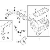 VW Turbocharger Inlet Pipe - Genuine VW 1K0129654AP