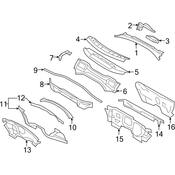 Volkswagen Cowl Panel - Genuine VW 1K0802163B