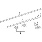 VW Rocker Panel Molding Reinforcement - Genuine VW 1K0853543