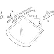 VW Windshield Molding Clip - Genuine VW 1K0854542B