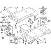 VW Roof Bezel - Genuine VW 1K0947133E82V