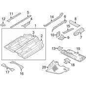VW Floor Pan Heat Shield - Genuine VW 1K5825205C