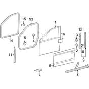 Volkswagen Door Seal - Genuine VW 1K5837382F5AP