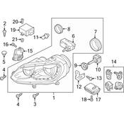 VW Headlight Assembly - Genuine VW 1Q0941753C