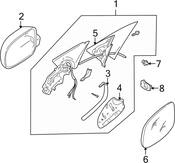 Volkswagen Door Mirror Trim Ring - Genuine VW 3B085760301C