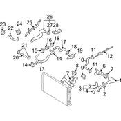 VW Radiator Coolant Hose - Genuine VW 3C0121157AT