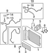 VW A/C Refrigerant Liquid Hose - Genuine VW 3C0820741AT