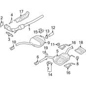 VW Exhaust Heat Shield - Genuine VW 3C0825671K