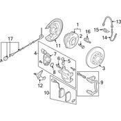 VW ABS Wheel Speed Sensor Wire Harness - Genuine VW 3C0927904A