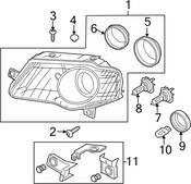 VW Headlight Bulb Cap - Genuine VW 3C0941607C