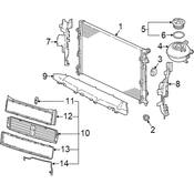 Volkswagen Radiator Support Baffle - Genuine VW 3CM121330B