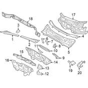 Volkswagen Cowl Plenum Panel - Genuine VW 3CN802483