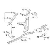 Volkswagen Kick Panel Trim - Genuine VW 3CN863483A82V