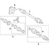 VW CV Joint Kit - Genuine VW 3QF498103E