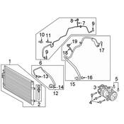 Volkswagen A/C Refrigerant Discharge Hose - Genuine VW 3QF816721