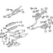 VW Catalytic Converter Gasket - Genuine VW Audi 4D4253115
